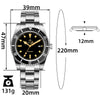 ADDIESDIVE 39mm Quartz Watch with Bi-directional Rotating Bezel AD2072