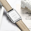 ADDIES Men's Quartz Analog Watch with Square Dial Leather Strap（MY-RM05）