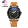 U.S. Warehouse -ADDIESDIVE® Scuba Leather Automatic Scuba Watch AD2101