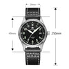 ★Black Friday Sale★ADDIESDIVE®Pilot Black Leather Men's Elegant Automatic Watch Diver 200M (MY-H2)